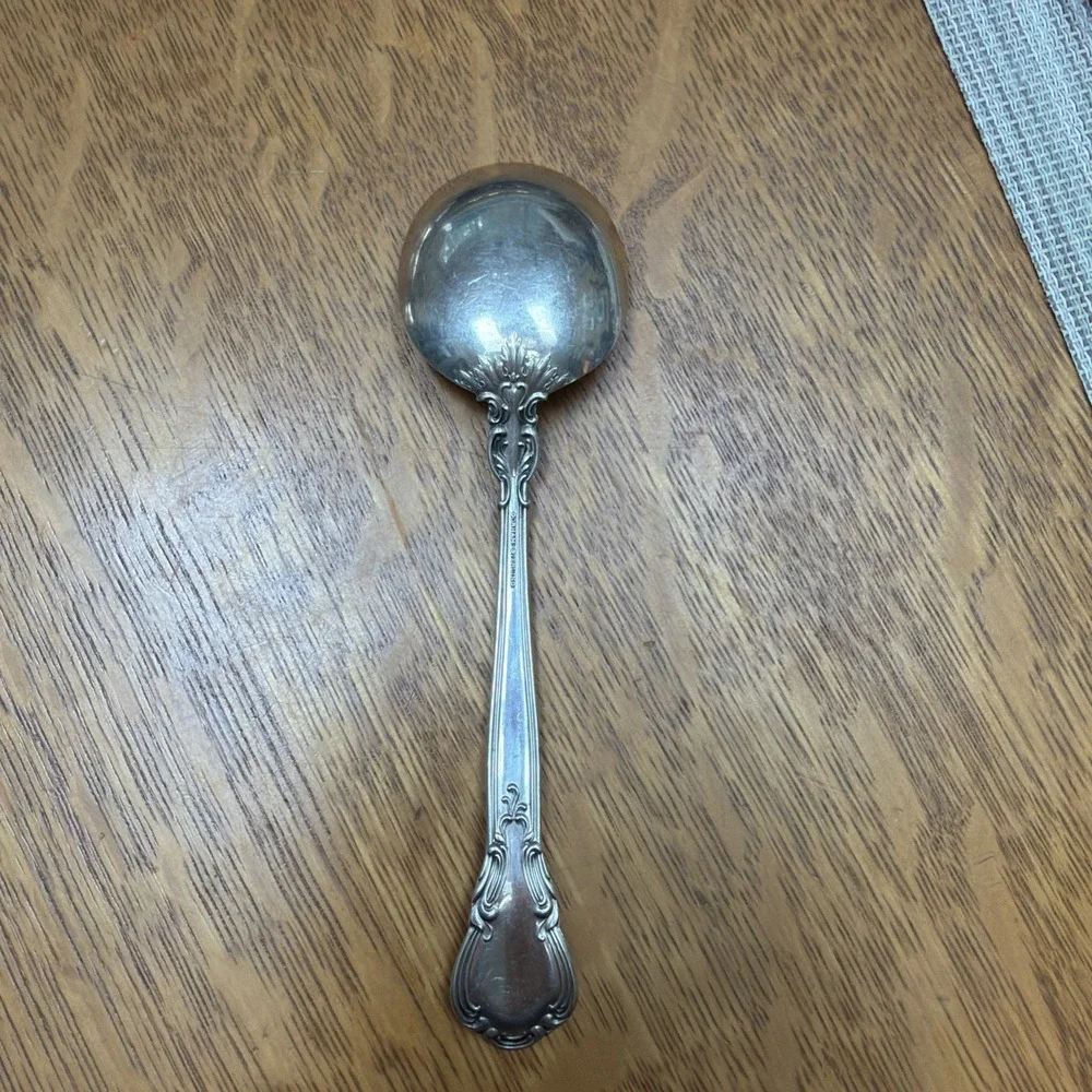 Gorham Chantilly Sterling Silver Round Bowl Soup Spoon 6 3/8